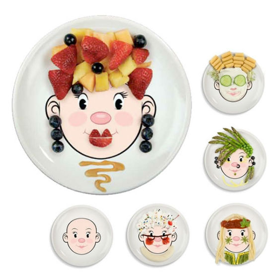 Ms Food Face Dinner Plate