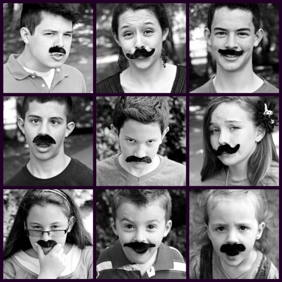 mustache collage