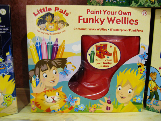 paint your own funky wellies