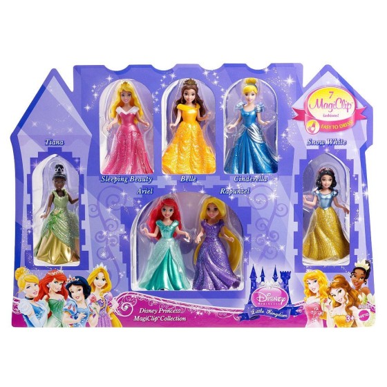Disney Princess Small Doll Magiclip Princess 7 pack Princesses by Mattel