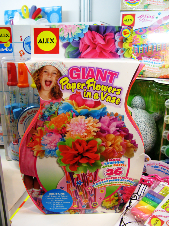 giant paper flowers in a vase